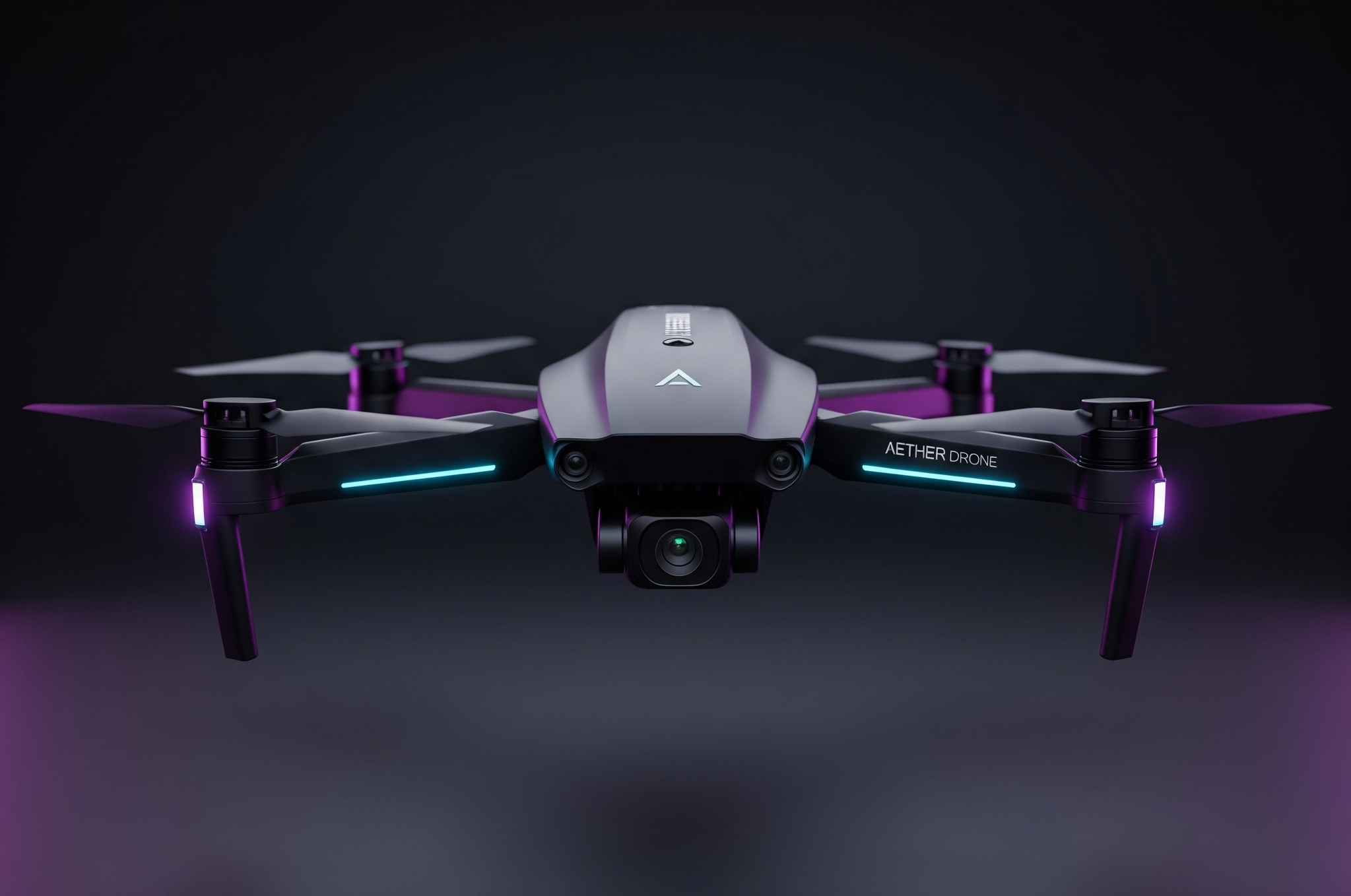 Aether Drone in a futuristic studio setting